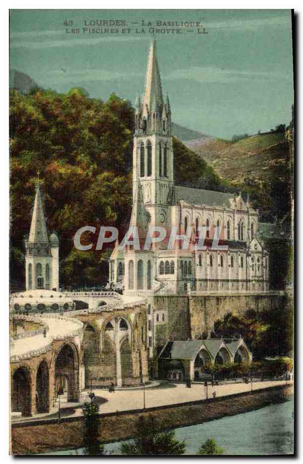 Lourdes — Die Basilika, die Becken und die Grotte — LL