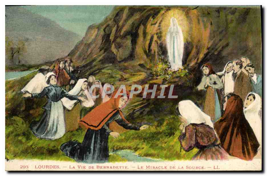 CPA Lourdes La Vie De Bernadette Le Miracle De La Source