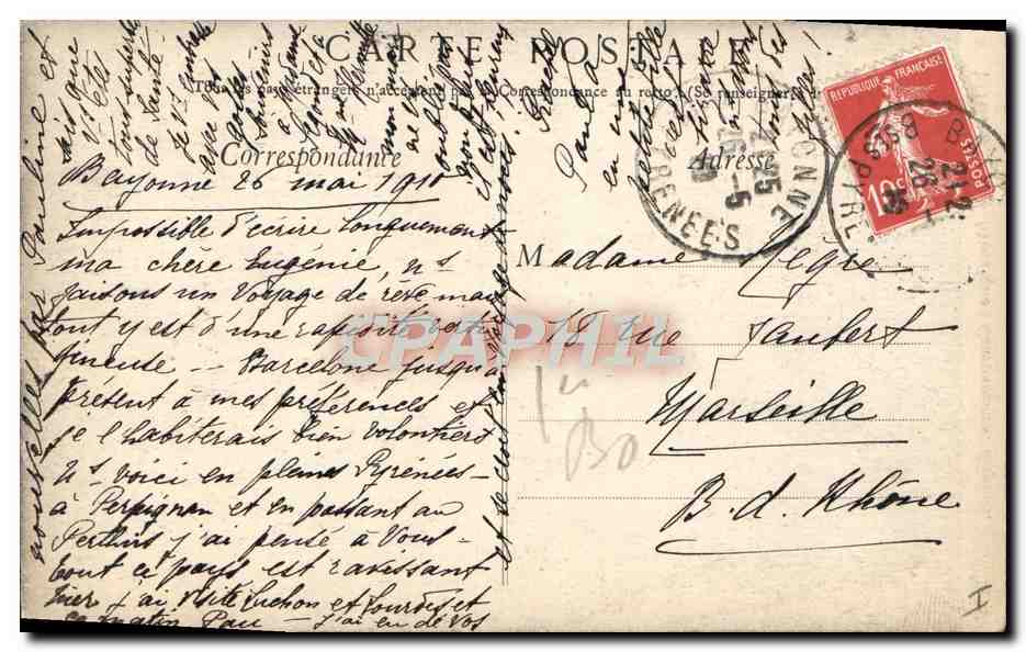 CPA Lourdes Mosaique Couronnement D'Epines — Verso