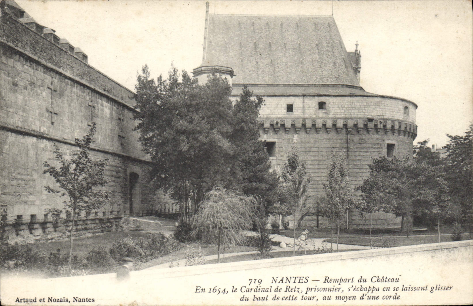 CPA Nantes Rempart Du Chateau Cardinal De Retz Prisonnier