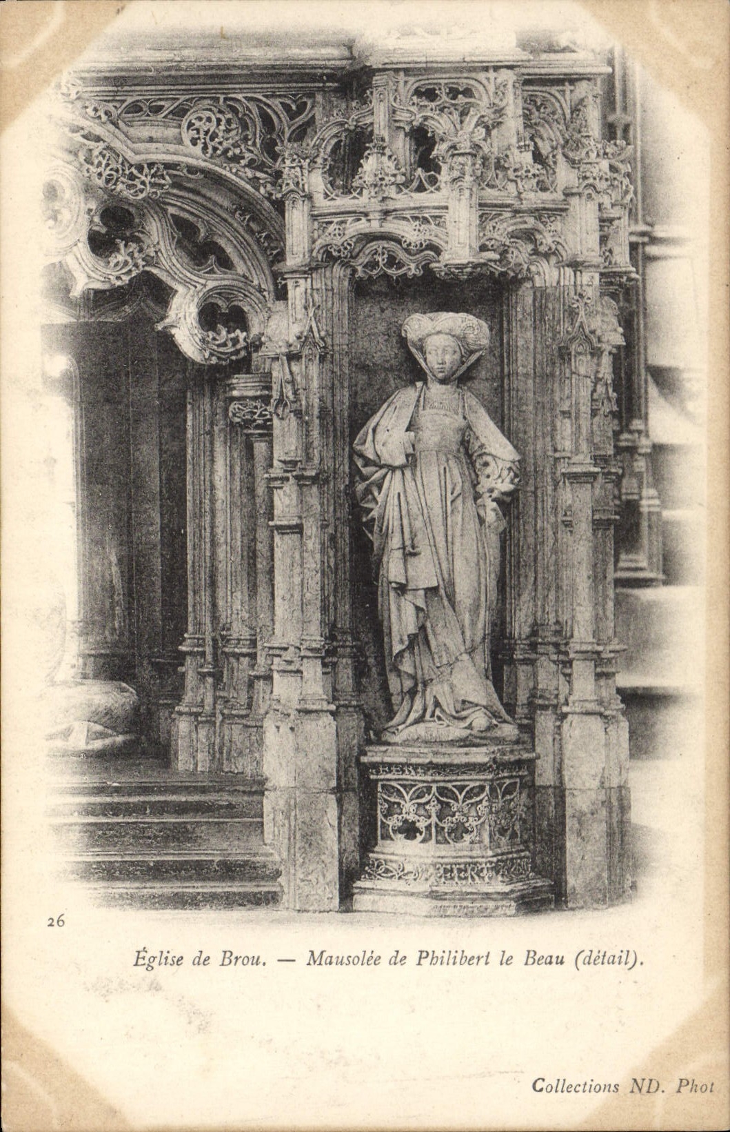 Église de Brou — Mausolée de Philibert le Beau (détail) — Collections ND. Phot, n°26