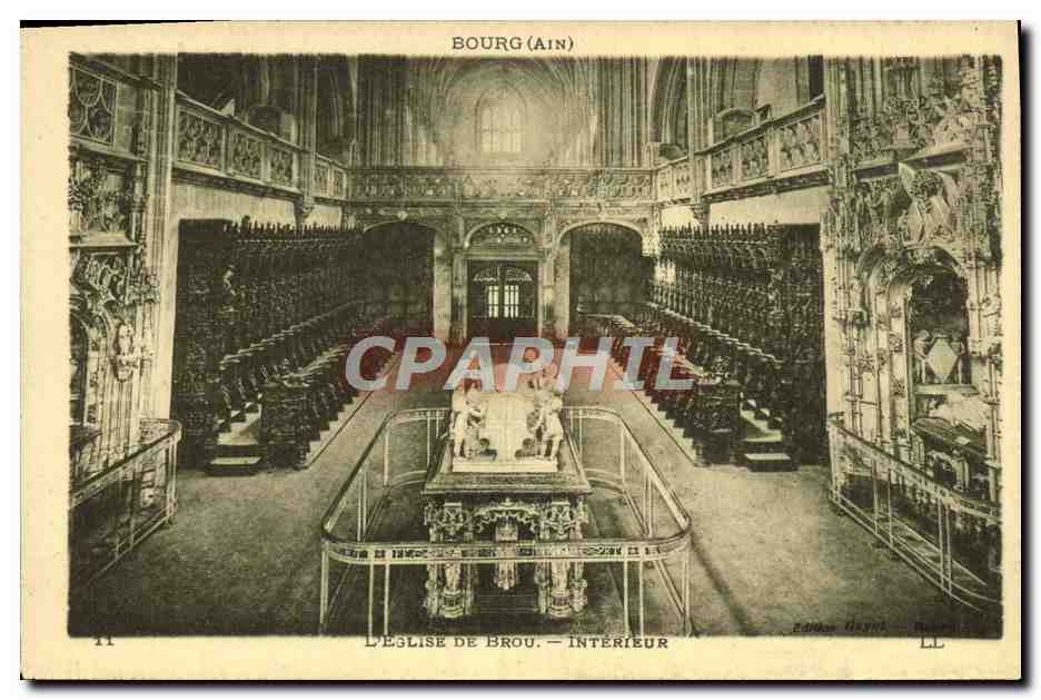 Bourg (Ain) — Die Kirche von Brou — Innenansicht — Verlag Baudouin Gayet, Paris