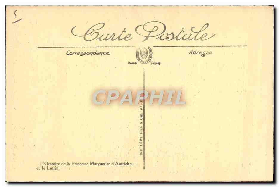 CPA Bourg Eglise De Brou Interieur — Verso