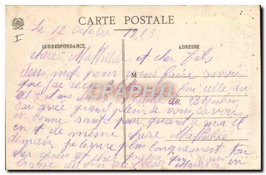 CPA Vallee De Celles Roche d'Alvine pres de la scierie de Lajus — Verso