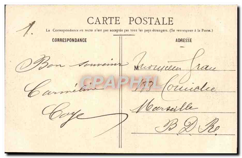 CPA Parc De Versailles L'Orangerie — Verso