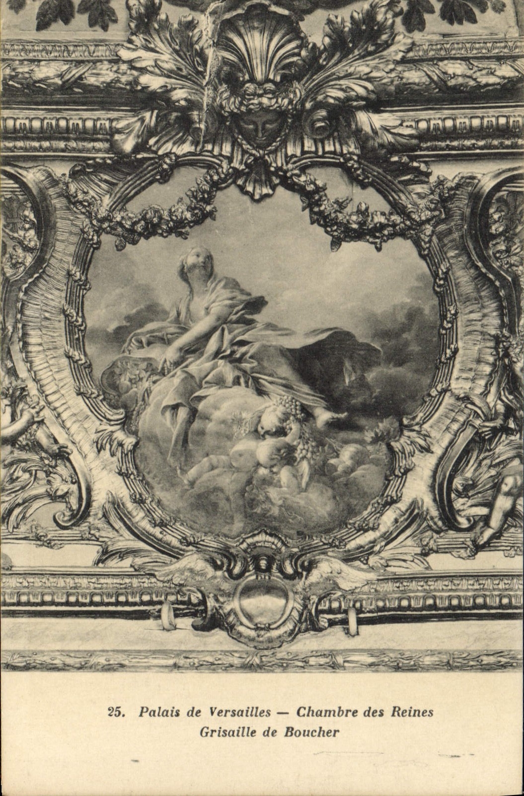 Palais de Versailles — Chambre des Reines — Grisaille de Boucher — n°25