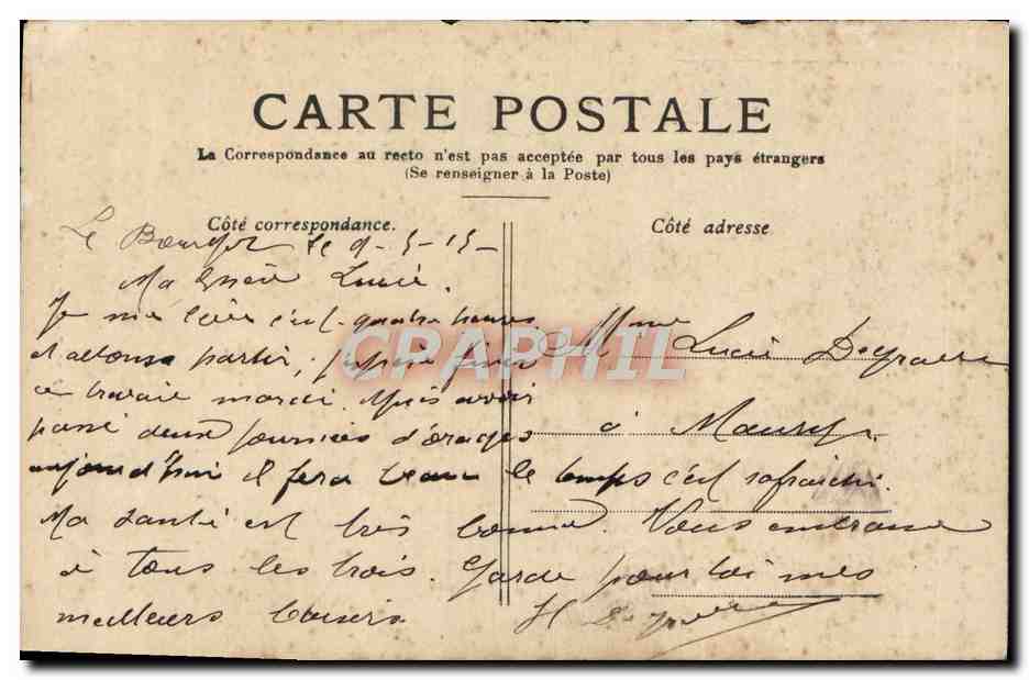 CPA Paris Notre Dame — Rückseite