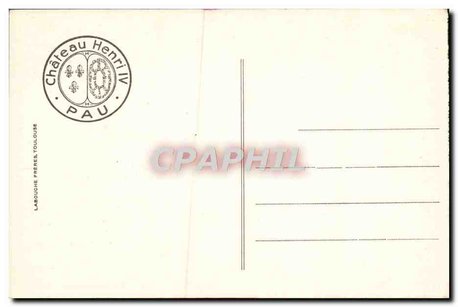 CPA Pau Tapisserie Du Chateau Les adieux de Gabrielle d'Estree — Verso