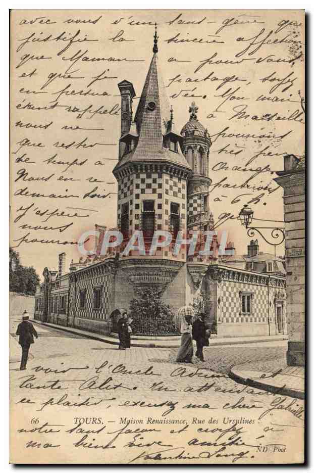 CPA Tours Maison Remaissance Rue des Ursulines