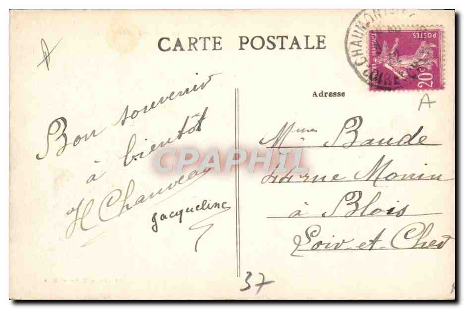 CPA Amboise Le Chateau Et Le Pont — Rückseite
