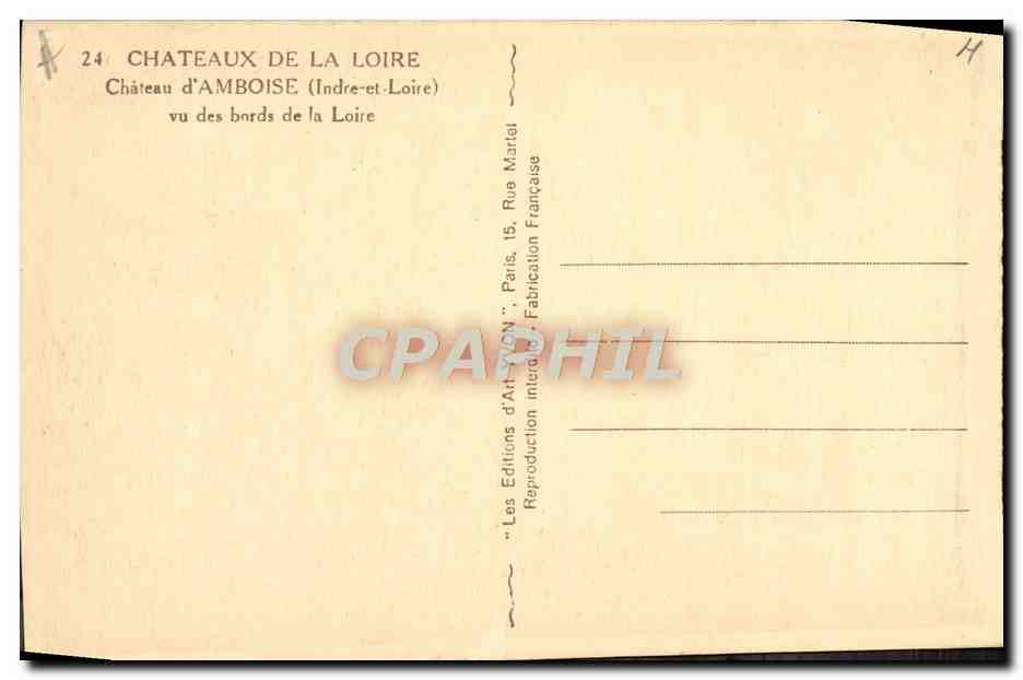 CPA Amboise Vu Des Bord De La Loire — Rückseite