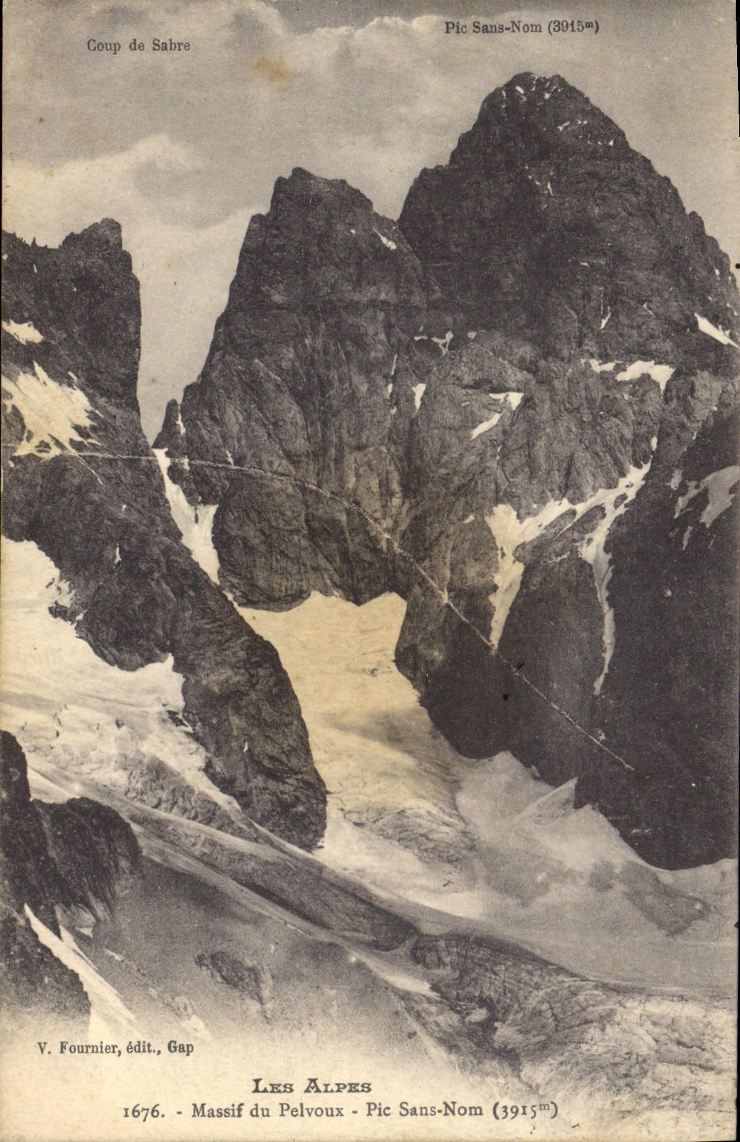 CPA Les Alpes Massif Du Pelvoux Pic Sans Nom