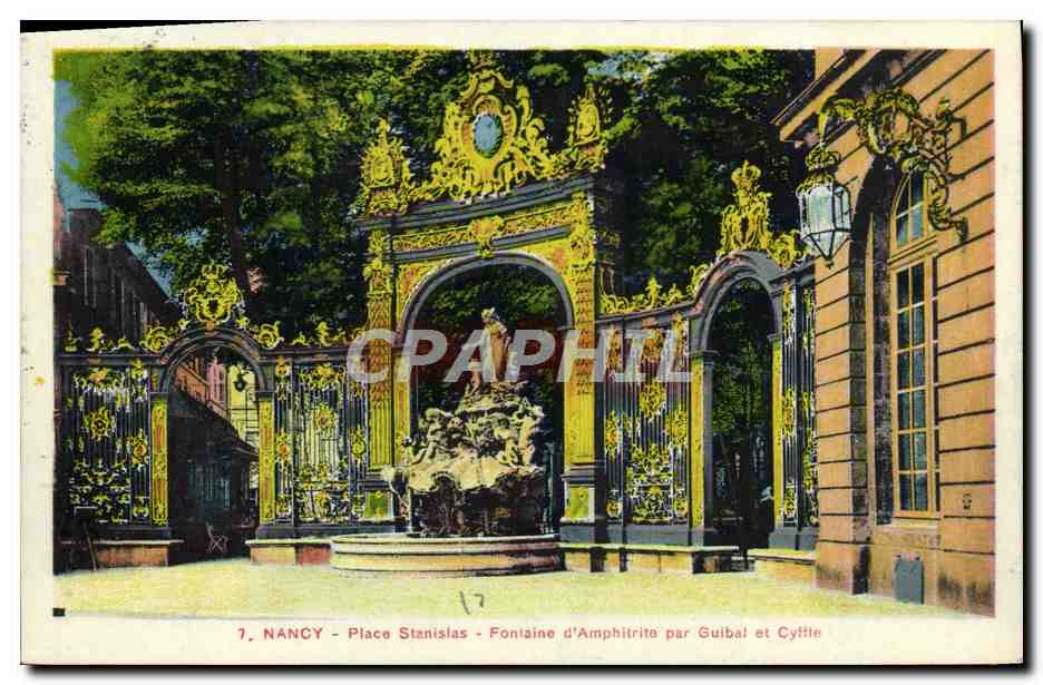 CPA Nancy Place Stanislas Fontaine D'Amphitrite Par Guibal et Cyffle