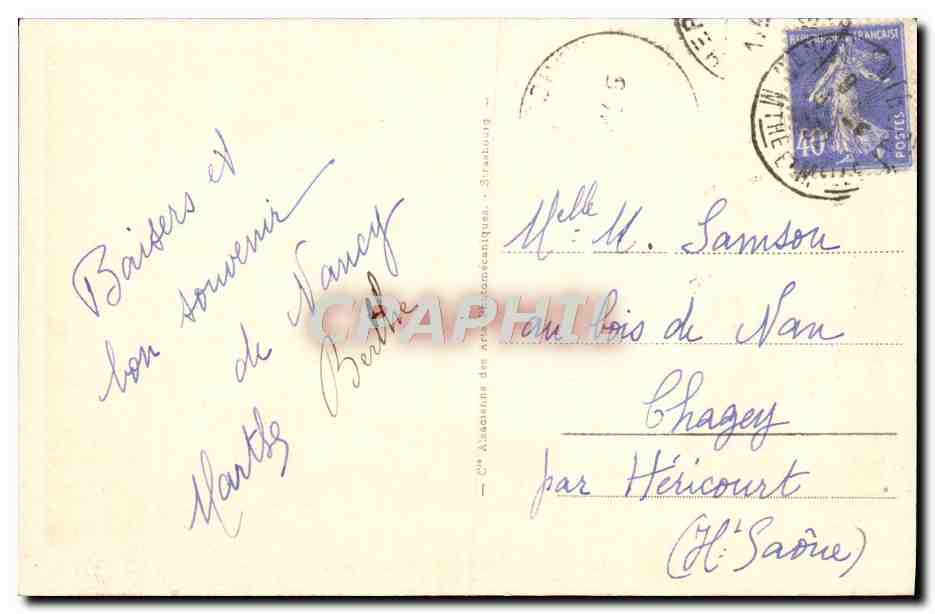 CPA Nancy Place Stanislas Fontaine D'Amphitrite Par Guibal et Cyffle — Verso