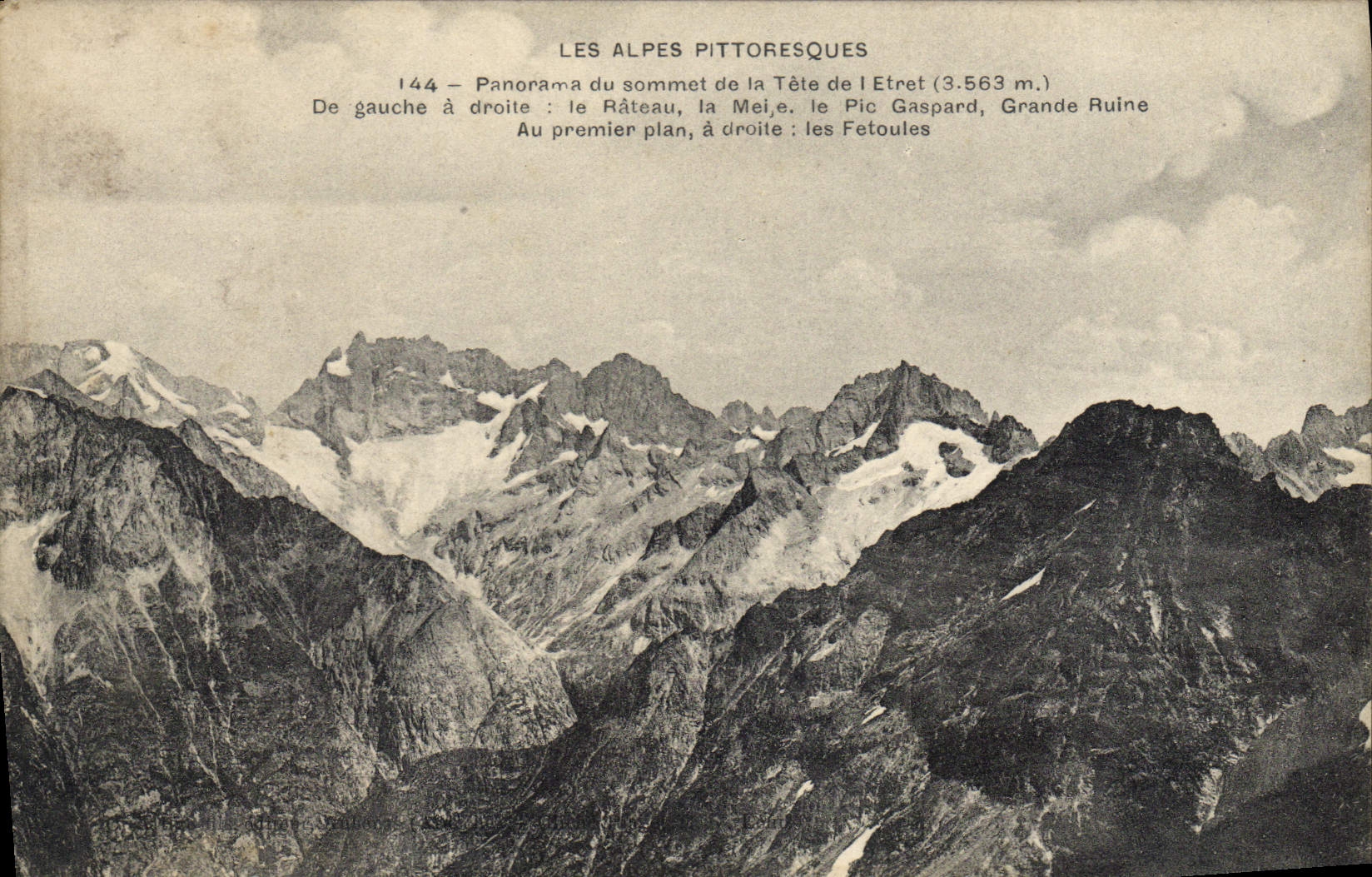 CPA Alpes Pittoresques Panorama Du Sommet De La Tete de l'Etret