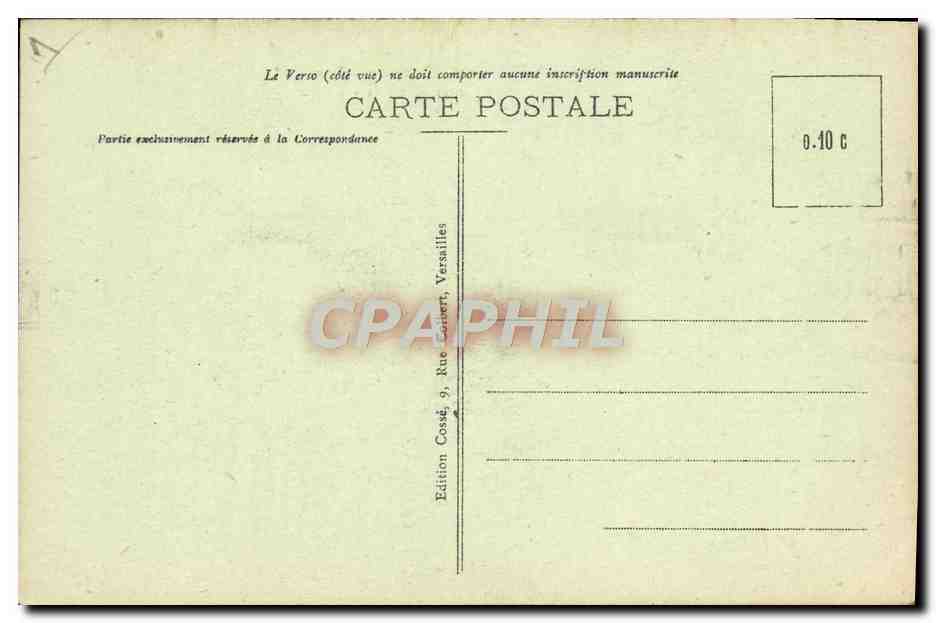CPA Versailles Facade Chateau — Verso