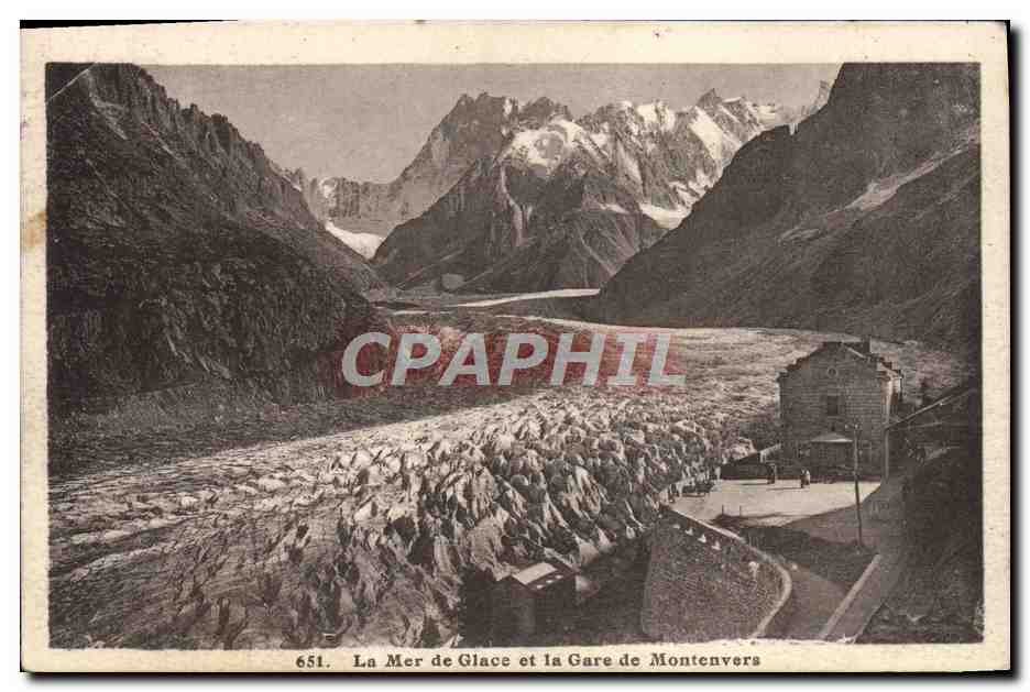 CPA La Mer De Glace Et La Gare De Montenvers