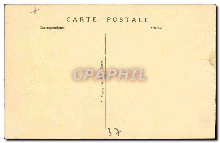 CPA Chenonceau Le Chateau et la tour des Marques — Rückseite