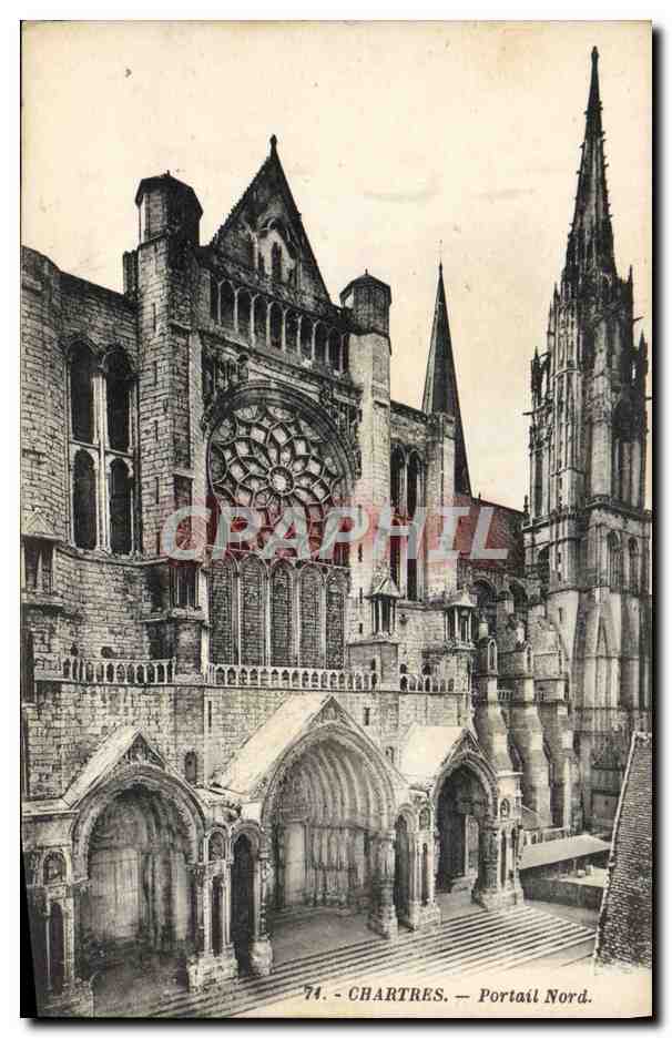 CPA Chartres Portail Nord