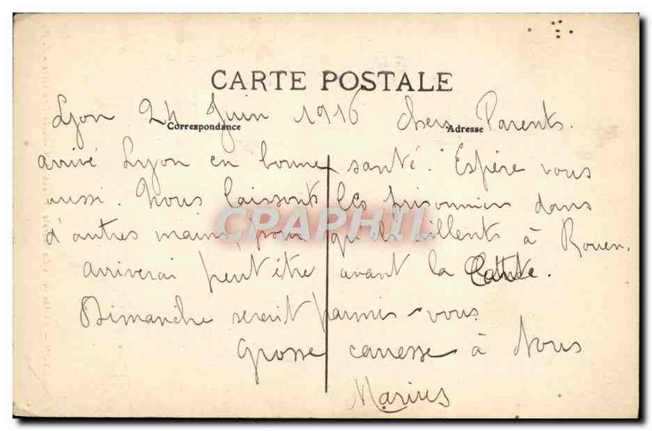 CPA Lyon Abside De La Cathedrale St Jean Et ND de Fourviere Bateau — Verso