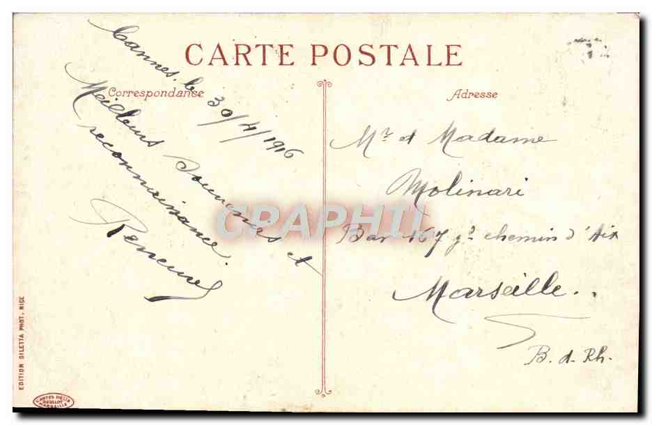CPA Cannes Ile Sainte Marguerite Prison Du Masquede fer — Verso