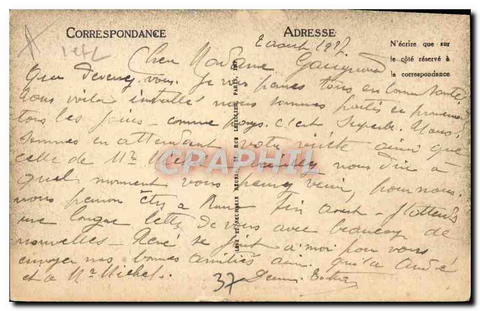 CPA Tours Monument A La Gloire De Ronsard — Verso