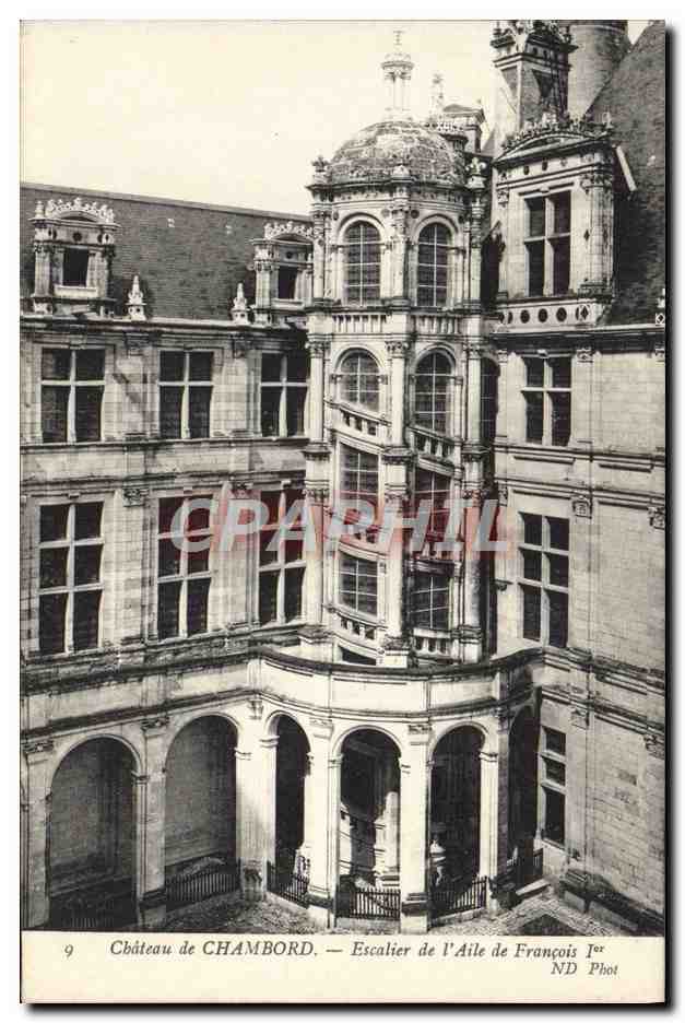 CPA Chateau De Chambord Escalier De l'Aile De Francois 1er