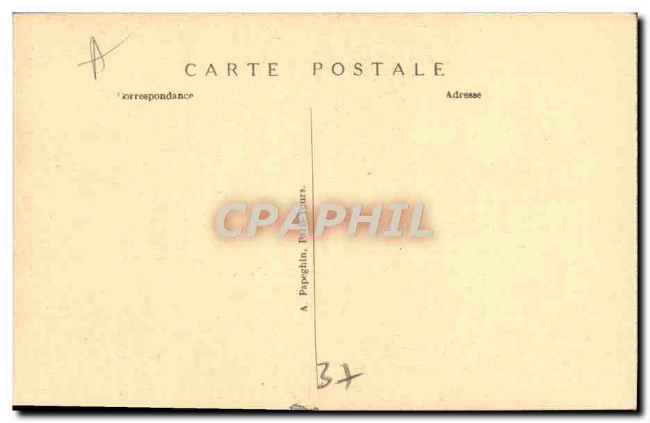 CPA Chenonceau Le Chateau La Grande Galerie du 1er etage — Rückseite