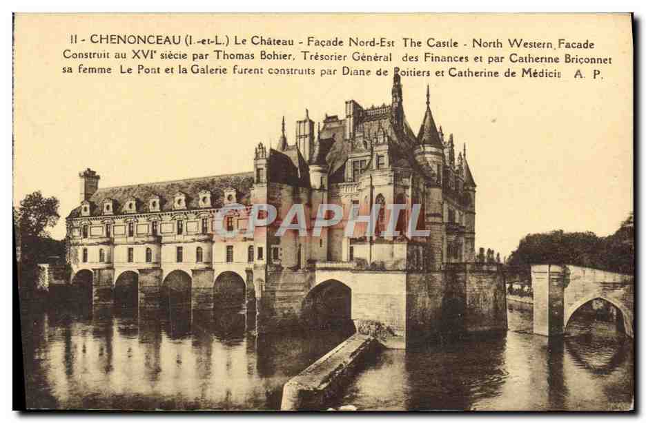 CPA Chenonceau Le Chateau Facade Nord Est