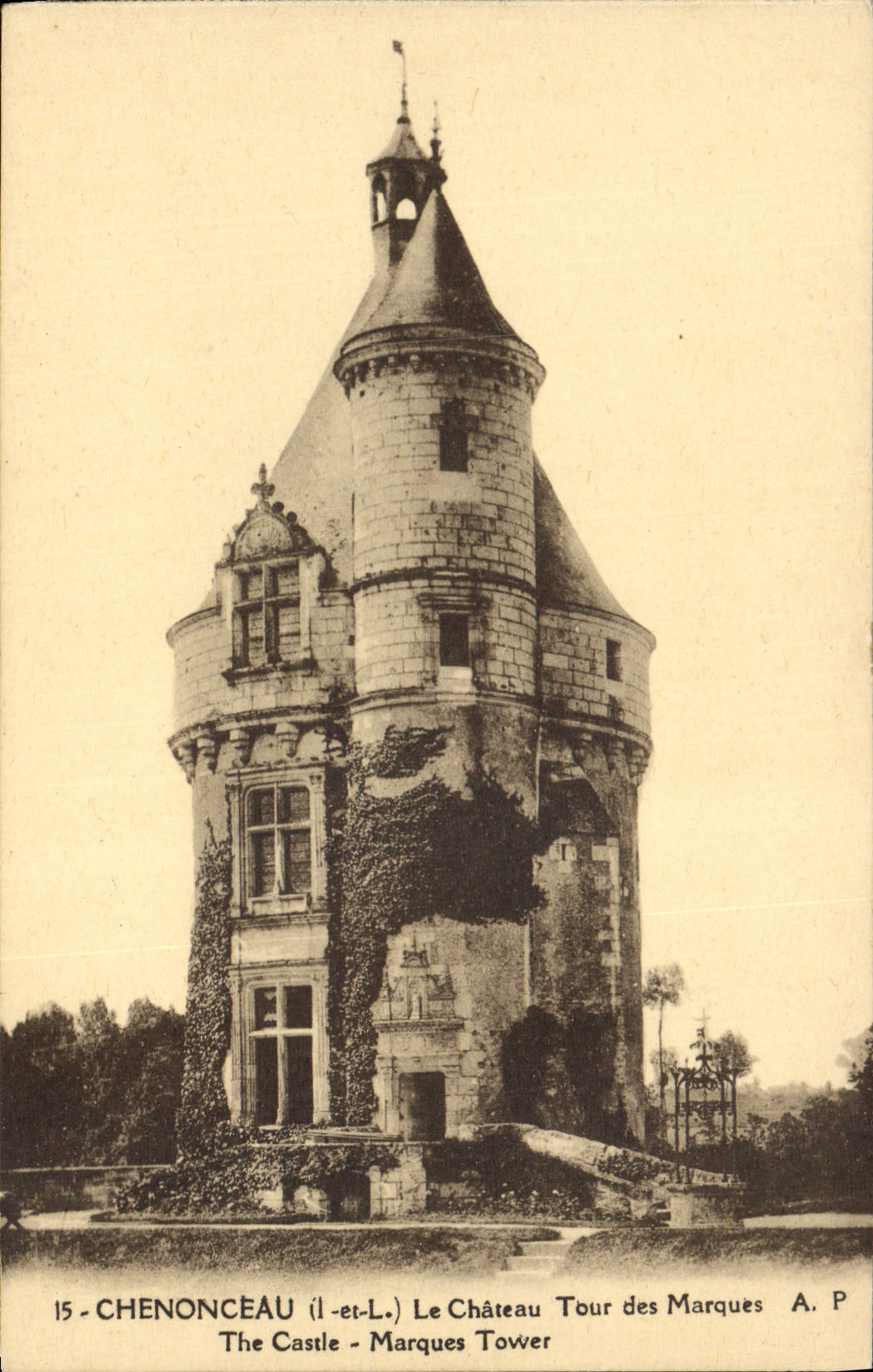 CPA Chenonceau Le Chateau Tour des Marques
