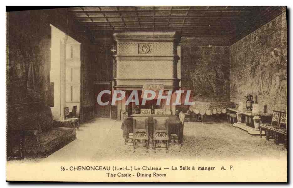 CPA Chenonceau Le Chateau La Salle a manger