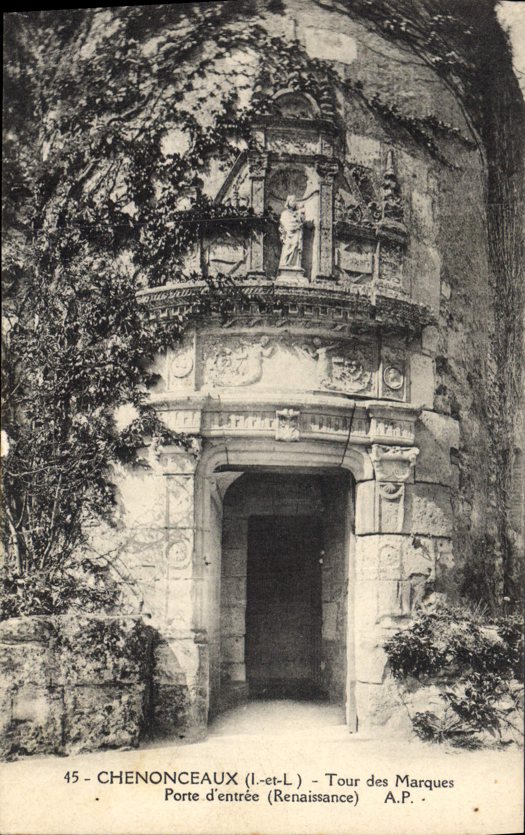 CPA Chenonceau Tours Des Marques Porte d'entree