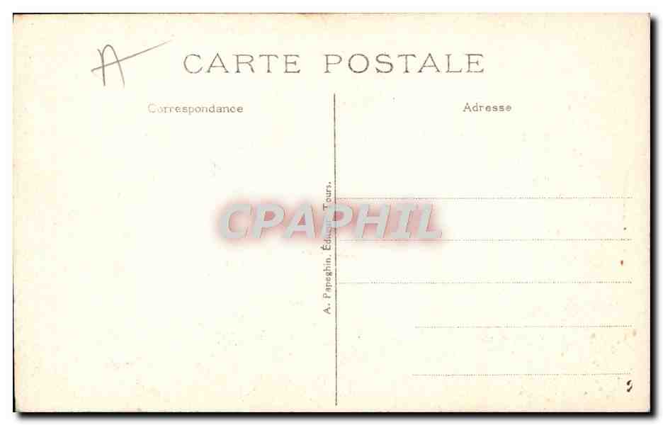 CPA Chenonceau Tours Des Marques Porte d'entree — Rückseite