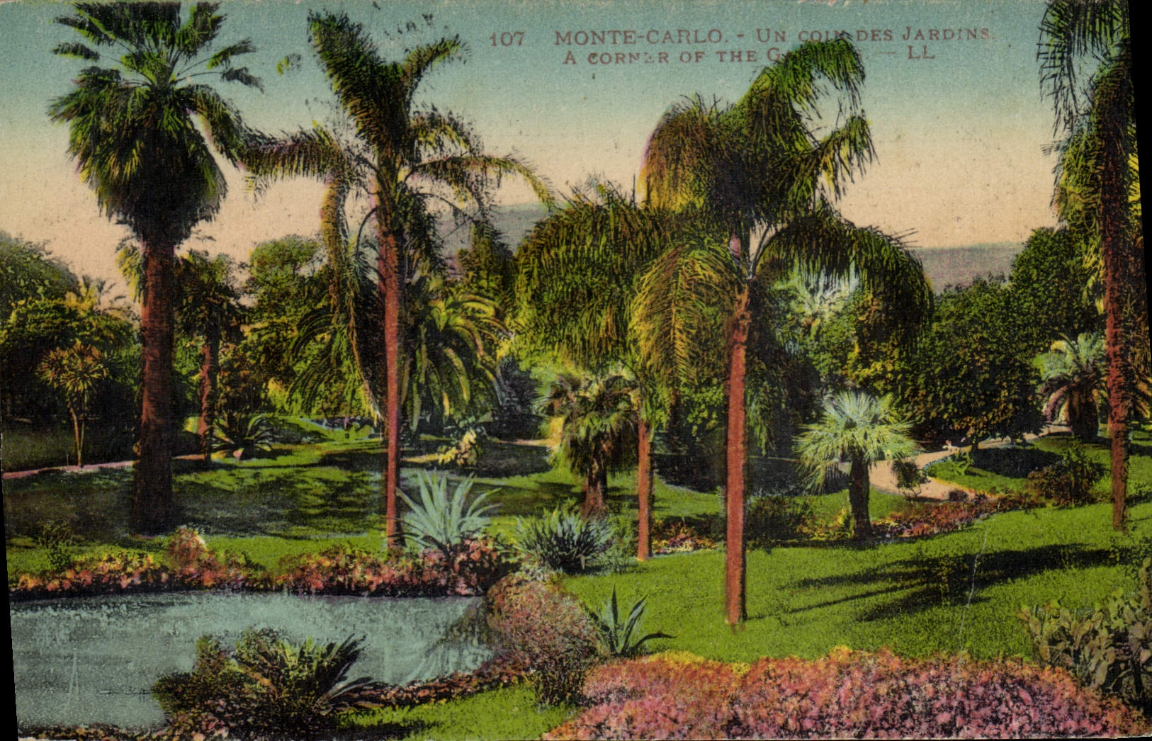 CPA Monte Carlo Un coin des jardins