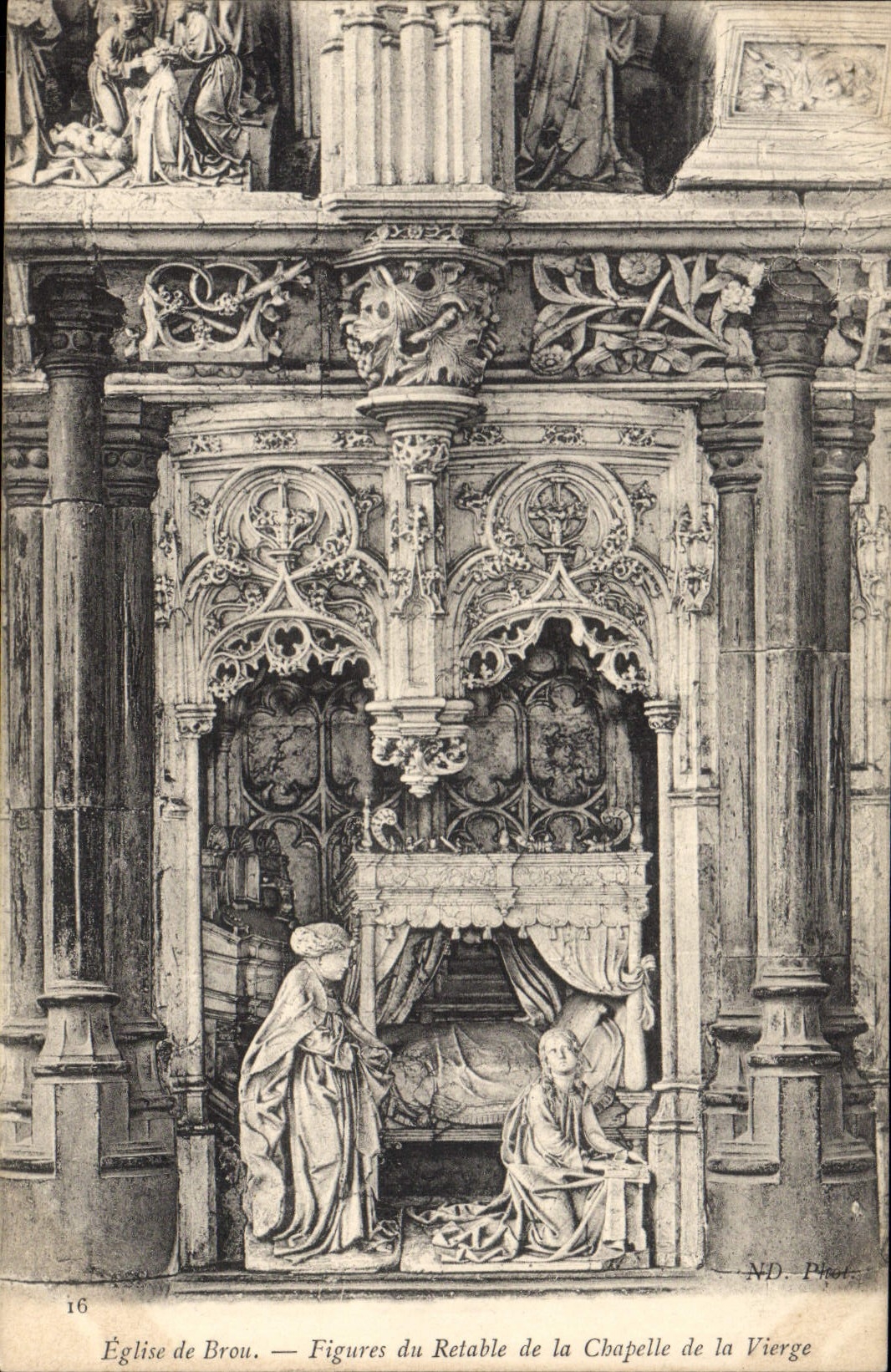 Église de Brou — Figures du Retable de la Chapelle de la Vierge — N.D. Phot. — n°16