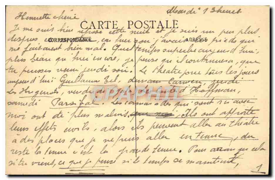 CPA Bordeaux Le Monument Des Girondins Et l'Esplanade des Quinconces — Verso