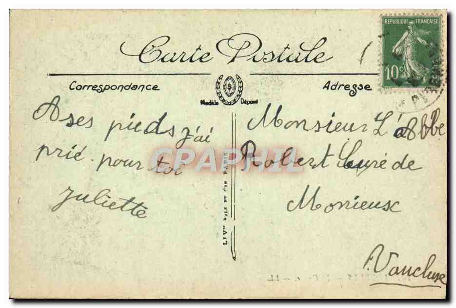 CPA Lourdes La Grotte — Verso
