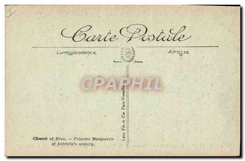 CPA Bourg Eglise De Brou l'Oratonre De La Princesse Marguerite D'Autriche Le lutrin — Verso