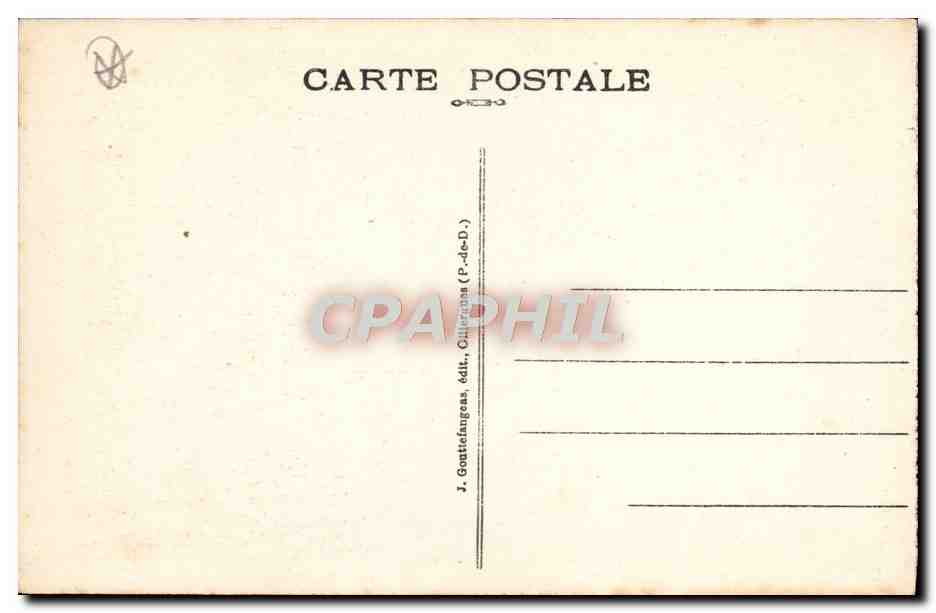 CPA L'Auvergne Thiers L'Eglise Du Moutier — Rückseite
