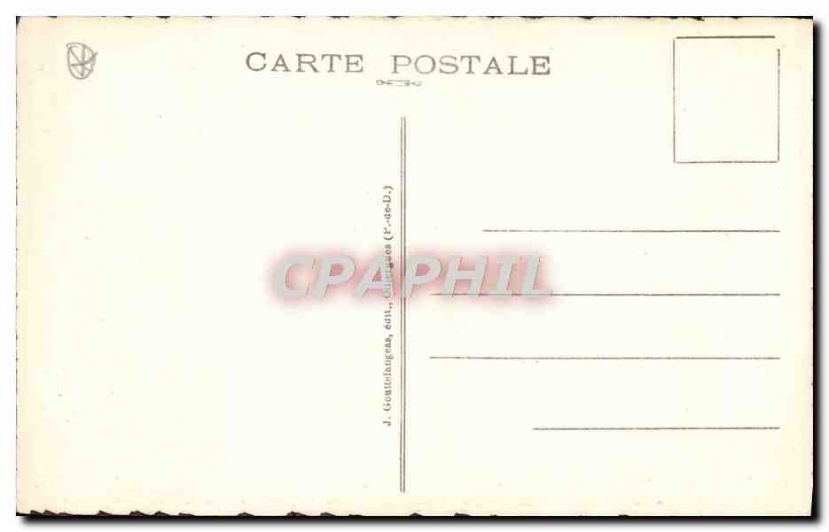 Le PUY-de-DOME — La Route du Col de Ceyssat à son entrée sous-bois — J. Gonttolanges, édit. — Rückseite