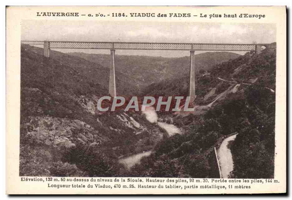 Viaduc des Fades — L'Auvergne — Le plus haut d'Europe — J. Gonttefangeas, édit. (P.-de-D.)