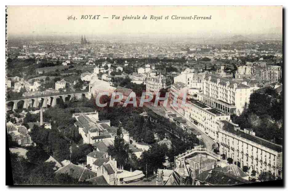 CPA Royat Vue Generale De Royat et Clermont Ferrand