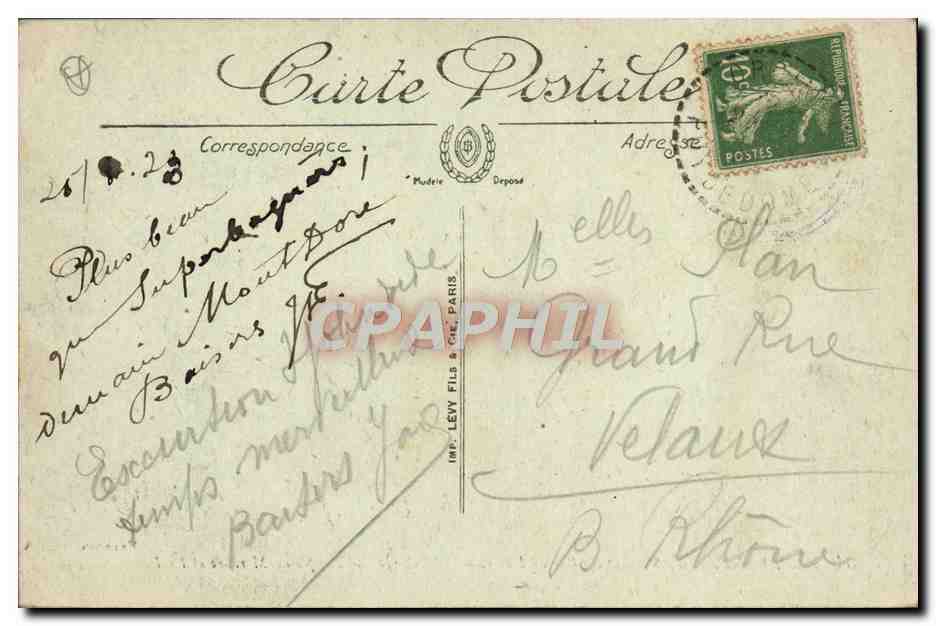 Auvergne — Le Sommet du Puy de Dôme — L'Auberge du Temple de Mercure et les Dômes Sud — Selecta LL. — Rückseite