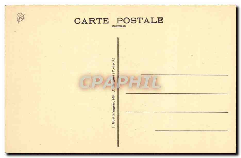 La Bourboule — Route de Saint-Sauves et Lac du Barrage — L'Auvergne — G. D'O. n° 1393 — Rückseite