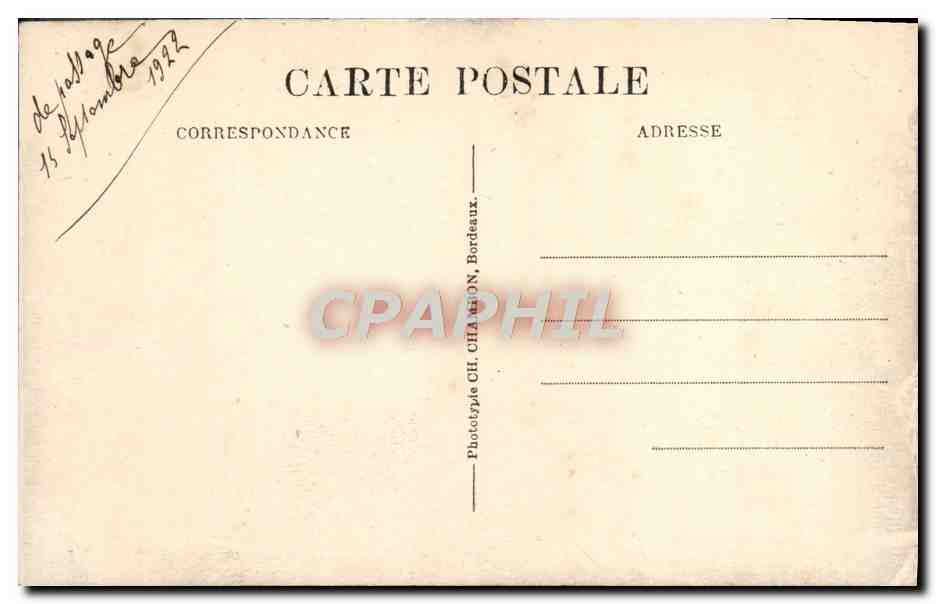 CPA Bordeaux Monument Des Girondins — Verso