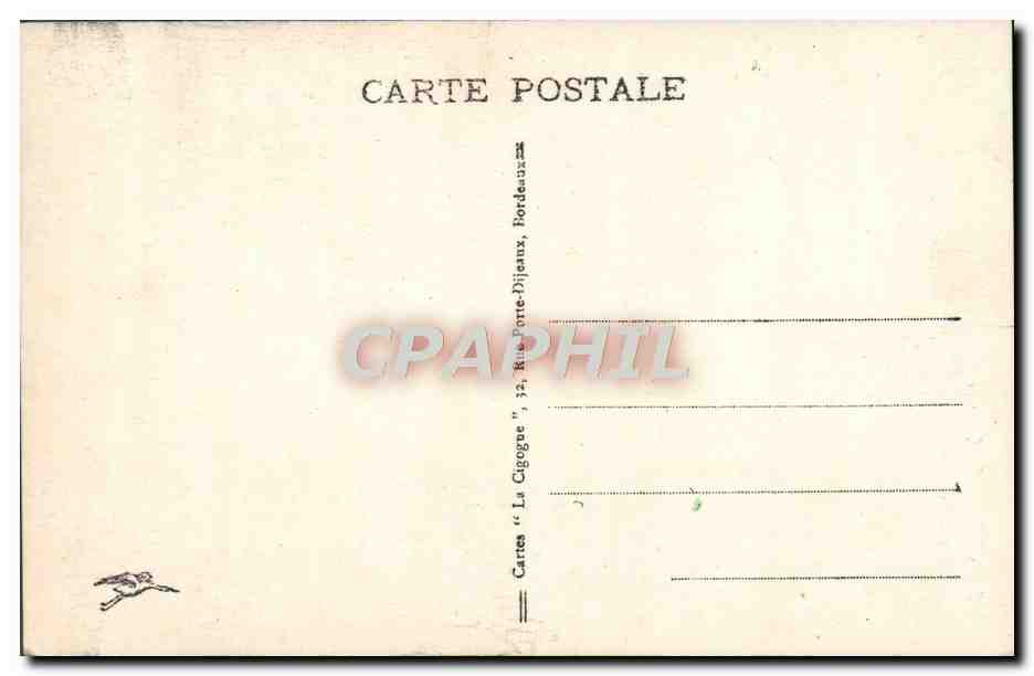 CPA Bordeaux Porte Du Palais — Verso