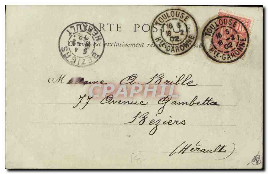 CPA Toulouse L'Eglise Des Jesuites — Verso