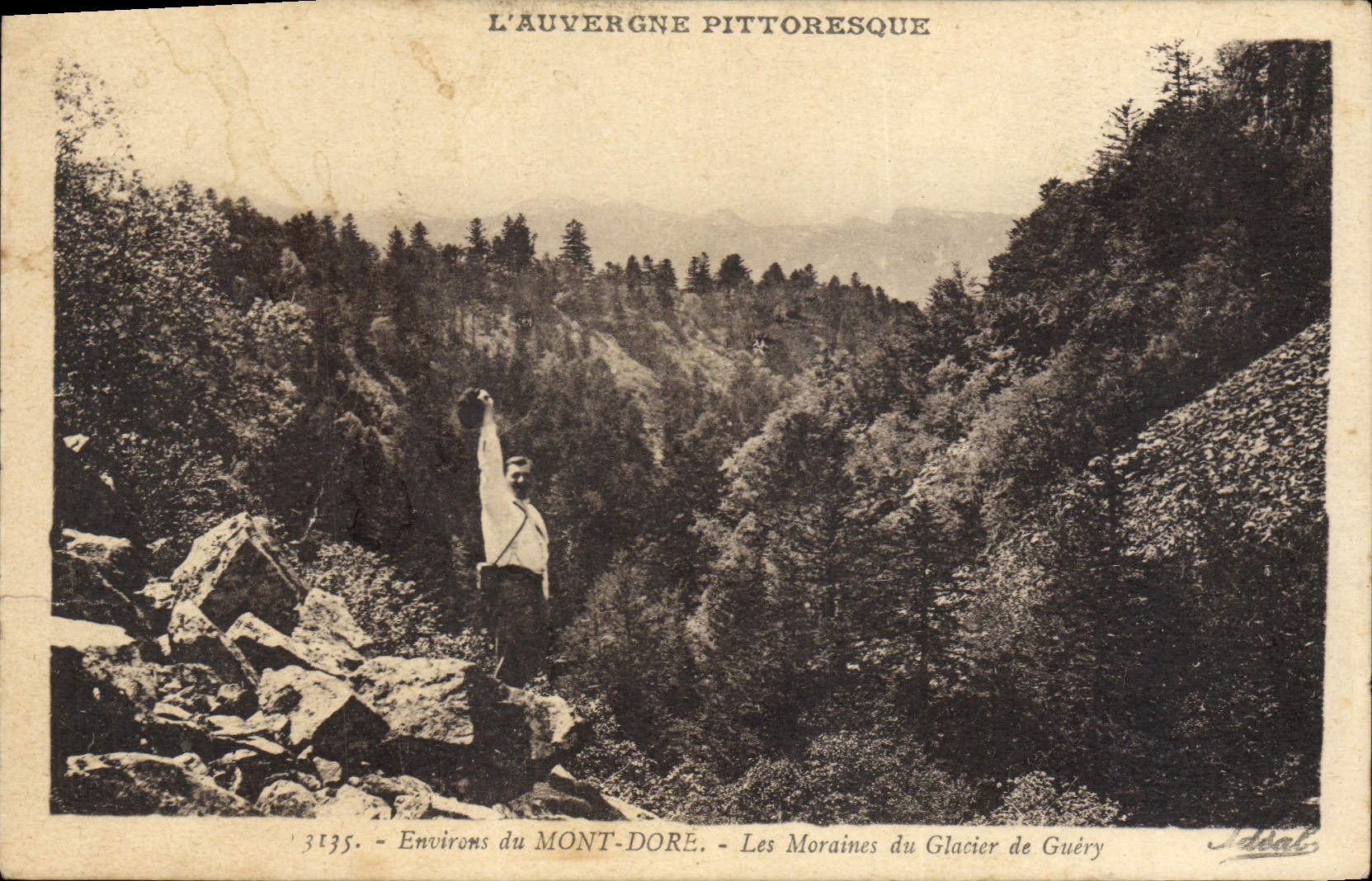 CPA L'Auvergne Pittoresque Environs du Mont Dore Les Moraines du glacier de Guery