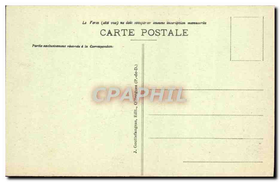 CPA Environs Du Mont Dore Roche Tuiliere et roche Sanadoire — Verso
