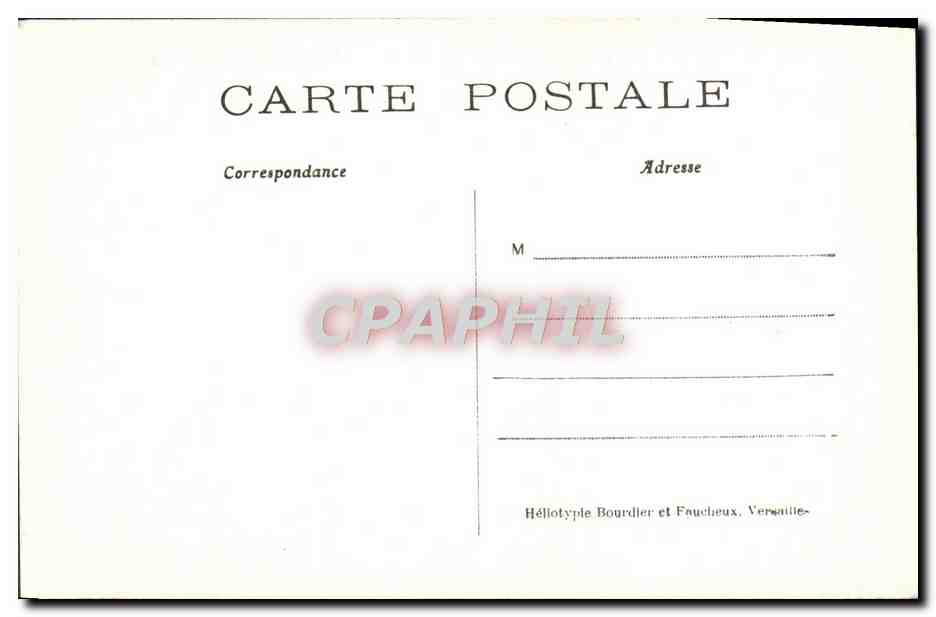 CPA Chateau De Chantilly Chimere Par Nicolas Coustou — Verso